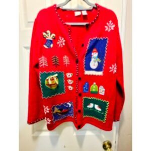 Cherokee Christmas Holiday Long Sleeve Sweater Size Medium